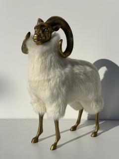 Francois Xavier Lalanne Brass Sheep or Ram Sculpture in Icelandic Fur - 896929