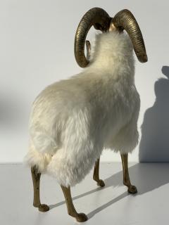 Francois Xavier Lalanne Brass Sheep or Ram Sculpture in Icelandic Fur - 896932