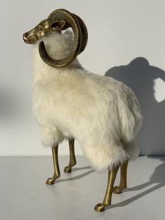 Francois Xavier Lalanne Brass Sheep or Ram Sculpture in Icelandic Fur - 896933