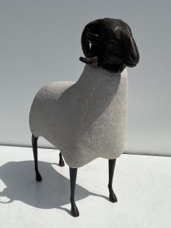 Francois Xavier Lalanne Patinated Brass Sheep Ram Sculpture - 2525237