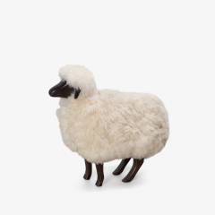 Francois Xavier Lalanne Sheep Footstool in Lambswool Beechwood in the Style of Fran ois Xavier Lalanne - 2717827