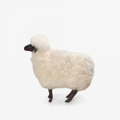 Francois Xavier Lalanne Sheep Footstool in Lambswool Beechwood in the Style of Fran ois Xavier Lalanne - 2717828