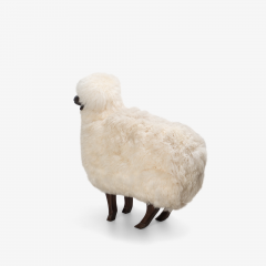 Francois Xavier Lalanne Sheep Footstool in Lambswool Beechwood in the Style of Fran ois Xavier Lalanne - 2717829