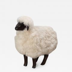 Francois Xavier Lalanne Sheep Footstool in Lambswool Beechwood in the Style of Fran ois Xavier Lalanne - 2721137