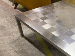 Francoise See Francoise See large brushed steel check square coffee table - 1718836