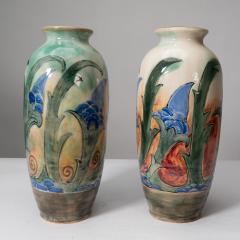 Frank Brangwyn Frank Brangwyn for Royal Doulton A Pair of Hand Painted Vases - 4188053