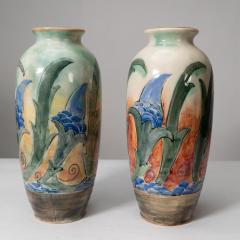Frank Brangwyn Frank Brangwyn for Royal Doulton A Pair of Hand Painted Vases - 4188054