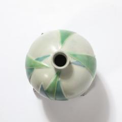 Frank Ferrell Art Deco Roseville Futura Ceramic Vase with Bamboo Leaf Design by Frank Ferrell - 4403375