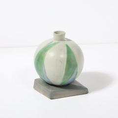 Frank Ferrell Art Deco Roseville Futura Ceramic Vase with Bamboo Leaf Design by Frank Ferrell - 4403378