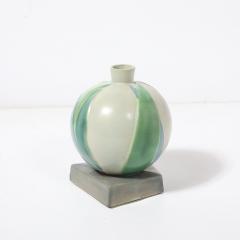 Frank Ferrell Art Deco Roseville Futura Ceramic Vase with Bamboo Leaf Design by Frank Ferrell - 4403380