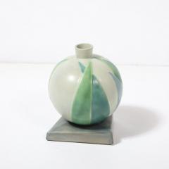 Frank Ferrell Art Deco Roseville Futura Ceramic Vase with Bamboo Leaf Design by Frank Ferrell - 4403384