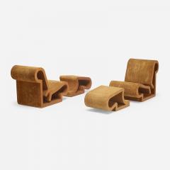 Frank Gehry Frank Gehry Pair of Easy Edges Chairs and Ottomans - 3997589