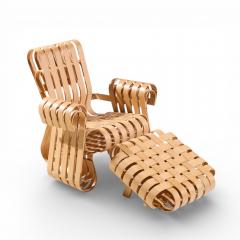 Frank Gehry Frank Gehry for Knoll Mid Century Power Play Chair and Ottoman - 4531356