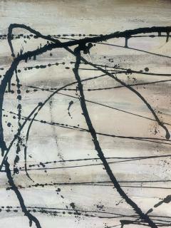 Frank Kline MONUMENTAL MODERN BLACK AND WHITE SPLATTER PAINTING - 2124213