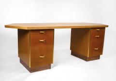 Frank Lloyd Wright Custom Designed Frank Lloyd Wright Double Pedestal Desk for the Price Tower - 1211218