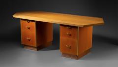 Frank Lloyd Wright Custom Designed Frank Lloyd Wright Double Pedestal Desk for the Price Tower - 1211222