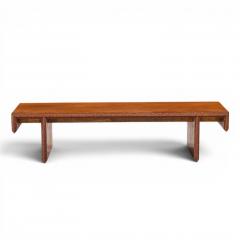 Frank Lloyd Wright Frank Lloyd Wright Taliesin Mid Century Carved Mahogany Bench Coffee Table - 4580341