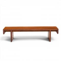 Frank Lloyd Wright Frank Lloyd Wright Taliesin Mid Century Carved Mahogany Bench Coffee Table - 4580347