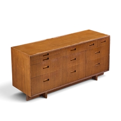 Frank Lloyd Wright Frank Lloyd Wright for Henredon Taliesin 11 Drawer Mahogany Lowboy Dresser - 4803649