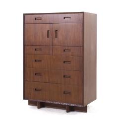 Frank Lloyd Wright Frank Lloyd Wright for Heritage Henredon Taliesin MCM Mahogany Highboy Dresser - 4036817