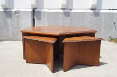 Frank Lloyd Wright Hexagonal Coffee Table Set by Frank Lloyd Wright for Heritage Henredon - 117264