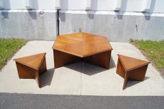 Frank Lloyd Wright Hexagonal Coffee Table Set by Frank Lloyd Wright for Heritage Henredon - 117268