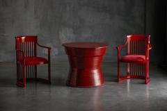 Frank Lloyd Wright Japanese Dining Set in the Style of Frank Lloyd Wright Belgium 1940s - 4401937