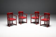 Frank Lloyd Wright Japanese Dining Set in the Style of Frank Lloyd Wright Belgium 1940s - 4401973