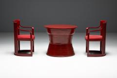 Frank Lloyd Wright Japanese Dining Set in the Style of Frank Lloyd Wright Belgium 1940s - 4706682