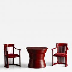 Frank Lloyd Wright Japanese Dining Set in the Style of Frank Lloyd Wright Belgium 1940s - 4708022