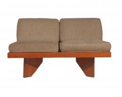 Frank Lloyd Wright Midcentury Craftsman Modern Plywood Loveseat or Sofa after Frank Lloyd Wright - 2508477