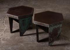Frank Lloyd Wright Pair of Copper Stools Tables by Frank Lloyd Wright 1956 - 3705221