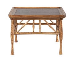 Frank Lloyd Wright Pair of Solid Wood Walnut and Oak End Table in Frank Lloyd Wright Style - 4283246