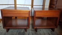 Frank Lloyd Wright Rare Frank Lloyd Wright Pair of Mahogany End Tables Nightstands Henredon 1955 - 2067586