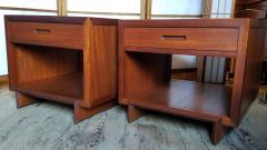 Frank Lloyd Wright Rare Frank Lloyd Wright Pair of Mahogany End Tables Nightstands Henredon 1955 - 2067588