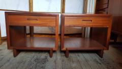 Frank Lloyd Wright Rare Frank Lloyd Wright Pair of Mahogany End Tables Nightstands Henredon 1955 - 2067590