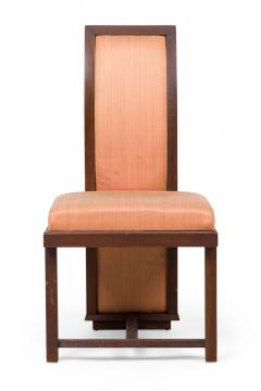 Frank Lloyd Wright Set of 6 Frank Lloyd Wright Taliesin Collection Mahogany Dining Chairs - 4273437
