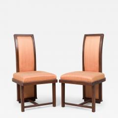 Frank Lloyd Wright Set of 6 Frank Lloyd Wright Taliesin Collection Mahogany Dining Chairs - 4288136
