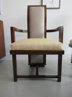Frank Lloyd Wright Set of 6 Frank Lloyd Wright Taliesin Collection Mahogany Dining Chairs - 4692234