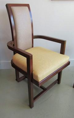 Frank Lloyd Wright Set of 6 Frank Lloyd Wright Taliesin Collection Mahogany Dining Chairs - 4692241