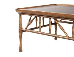 Frank Lloyd Wright Solid Wood Walnut and Oak Coffee Table in Frank Lloyd Wright Style - 4283206