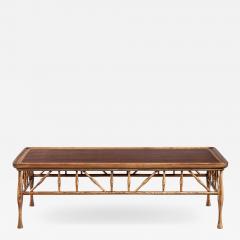 Frank Lloyd Wright Solid Wood Walnut and Oak Coffee Table in Frank Lloyd Wright Style - 4287883