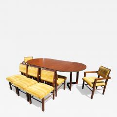 Frank Lloyd Wright Taliesin Dining Table Eight Chairs by Frank Lloyd Wright for Heritage Henredon - 1029093