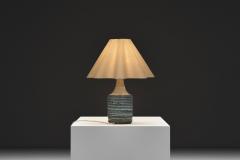 Frank Milo Tromborg White and Blue Glazed Stoneware Table Lamp by Frank Milo Tromborg Denmark 1970s - 4776564