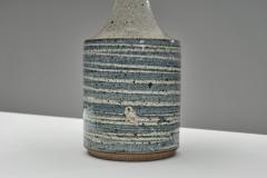 Frank Milo Tromborg White and Blue Glazed Stoneware Table Lamp by Frank Milo Tromborg Denmark 1970s - 4783558