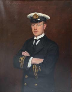 Frank Moss Bennett Oil Painting of Wwi Us Navy Officer George M Dyott by Frank Moss Bennett - 4607072