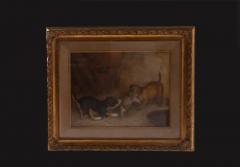 Frank Paton Frank Paton Oil painting on canvas of Puppies playing No import duty we pay fo - 4117000