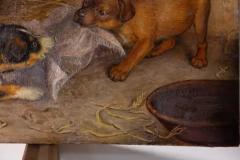 Frank Paton Frank Paton Oil painting on canvas of Puppies playing No import duty we pay fo - 4117026