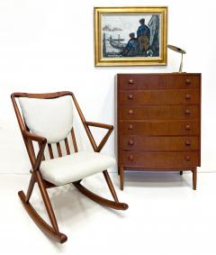 Frank Reenskaug Danish MidCentury Modern Teak Rocking Chair Model 182 Frank Reenskaug Attrib  - 4589323