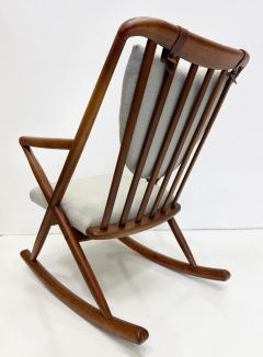 Frank Reenskaug Danish MidCentury Modern Teak Rocking Chair Model 182 Frank Reenskaug Attrib  - 4589324
